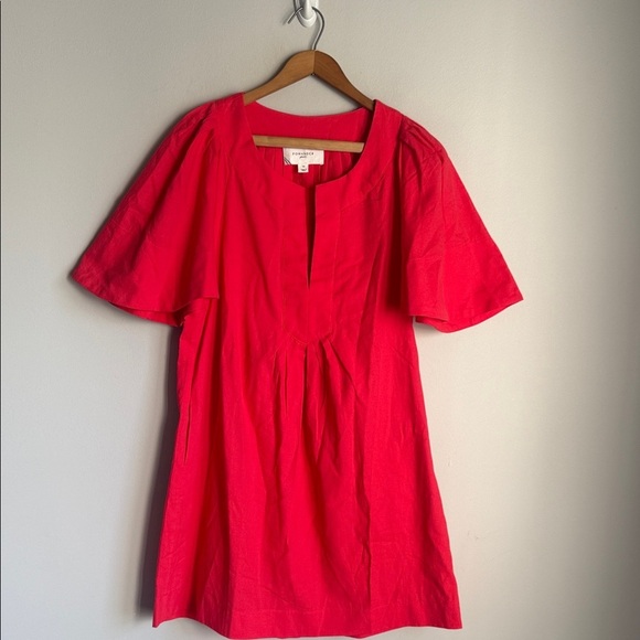 Tuckernuck POMANDER PLACE Red Finley Flutter Sleeve Dress Medium - Picture 2 of 14